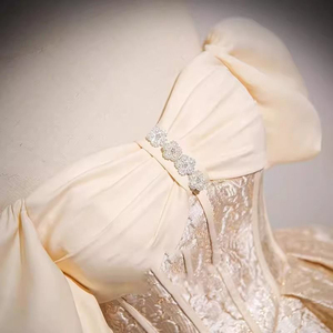 2026 long <b>puff</b>-sleeved cocktail dress for the annual meeting, hostess formal attire for the coming-of-age ceremony - Product Image 3