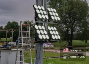 ไฟฟลัดไลท์ LED แบบ HS-HM-A สูงได้รับการรับรองจาก SAA สนามกีฬากลางแจ้ง IP67รับประกัน7ปีทำจากอะลูมิเนียมหรี่แสงได้ Ra80 - Product Image 2