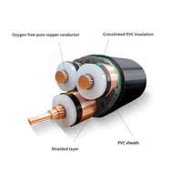 Cable de Alimentación Industrial para Ingeniería Informática, Modelo 97958, PVC, GB 3 Núcleos, Retardante de Llama, YJV22, Cobre Blindado, Alta Tensión 8.7/15KV