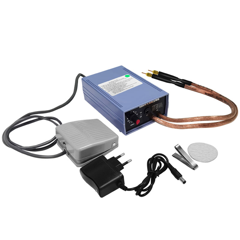 Точечный сварочный аппарат, 5000 Вт, портативный точечный сварочный аппарат высокой мощности, 0-18650 А, регулируемые сварочные аппараты для батареи, вилка стандарта США