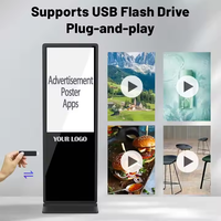 RUIGUAN - Pantalla Vertical LCD con Sistema Android Personalizado para Interiores, Kiosco con Pantalla Táctil de 32/43/50 Pulgadas para Publicidad en Centros Comerciales y Aeropuertos