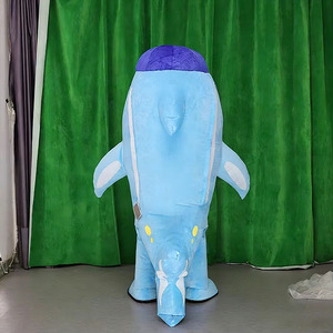 Costume de mascotte gonflable personnalisé pour adultes, en forme de <span class=keywords><strong>dauphin</strong></span> bleu, pour événements adultes - Product Image 4