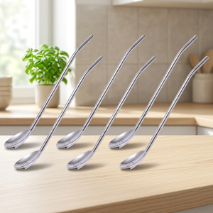 Stainless Steel Drinking <b>Straws</b> 4-Pack Reusable Bar Accessories Minimalist Design <b>Metal</b> <b>Straw</b> Set - Product Image 4
