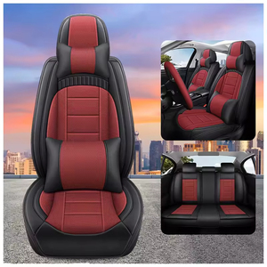 Housses de siège de voiture en cuir de luxe Nimbus, ensemble complet de 16 pièces, ajustement universel, style professionnel, accessoires toutes saisons - Product Image 2