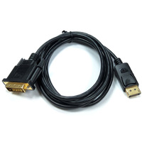 Cable DVI Chapado en Oro con Revestimiento de PVC, Conversor 1080P para Monitor de Computadora