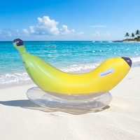 Bouée gonflable en PVC personnalisée en forme de banane pour adulte, bateau banane, jouet aquatique pour piscine, pour un plaisir aquatique.