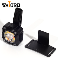 Lampe frontale tactique réglable WAIORD pour l'extérieur, LED infrarouge ultra-lumineuse, étanche IP68, rechargeable par USB, en métal au lithium