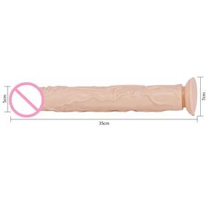 <span class=keywords><strong>Dildo</strong></span> Realista de PVC de Alta Calidad de <span class=keywords><strong>14</strong></span> Pulgadas con Ventosa, Juguetes Eróticos de Color Carne Suave para Mujeres, Precio al por Mayor - Product Image 6