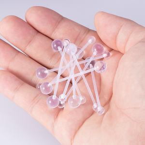 Lote de 10 Anillos de Ombligo de 14G para Embarazo, Bioplast Flexible, Retenedor de Ombligo Deportivo para Maternidad, Joyería Corporal, Regalo de Boda o Compromiso - Product Image 3