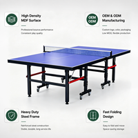 Table de ping-pong pliable en acier MAIGEDUN de qualité supérieure avec surface de 18 mm d'épaisseur pour tous les niveaux de jeu