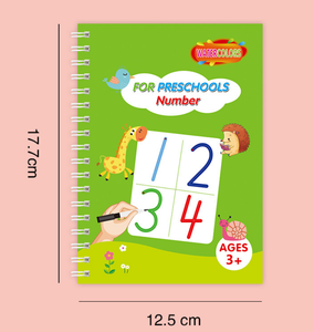 4 libri + <span class=keywords><strong>3</strong></span> penne cancellabili libri magici riutilizzabili per bambini pratica prescolare educativa scrittura quaderni - Product Image 3