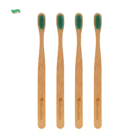Soins bucco-dentaires, lot de 4 brosses à dents en gros, certifiées CE ISO, poils en nylon, logo personnalisé