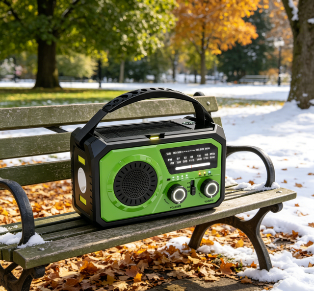 Fm Portable Radio 16000MAH Emergency Weather Radios Solar Speakers   WB/AM/ FM Station Radio With Power Bank/Solar Radio