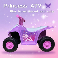 Mini Quad Électrique Rose pour Enfants, Voiture Jouet à Quatre Roues pour Bébés, Véhicule à Batterie pour Enfants de 2 à 4 Ans