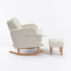 TEFFUL Nordic Modern Style <b>Rocking</b> <b>Chair</b> with Stool Eco-friendly Bent Wood Home Furniture for Bathroom Leisure - Product Image 2