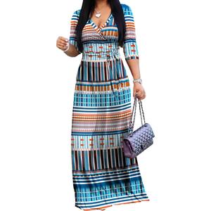 Maternité Maxi Dress Wrap V Neck Baby Shower Robes de <span class=keywords><strong>grossesse</strong></span> pour Photoshoot Trendy Chic Curvy Elegant Outfits Wholesale - Product Image 3