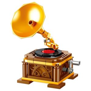 79 pièces Blocs de construction Gramophone Rétro Jouet éducatif STEM pour enfants DIY Entraînement de la motricité fine Décoration musicale Cadeau - Product Image 1