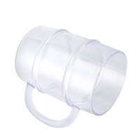 Chope à bière en plastique de 24 oz, durable, avec design articulé en forme de bus