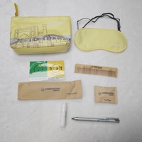 Prix d'usine vente en gros ensemble de sacs de voyage kit d'hygiène sac de compagnie aérienne d'agrément du personnel kit de commodités aériennes durables