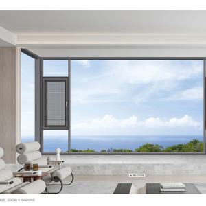 Fenêtre à battant en aluminium à rupture de pont thermique à double vitrage, exportée directement de l'usine, pour maison, villa, chambre - Product Image 4