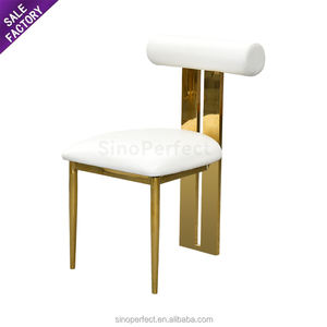 Chaise de salle de banquet en acier inoxydable pour mariage, pieds dorés, chaise de banquet pour événements, chaise élégante et luxueuse pour mariage et événements - Product Image 3
