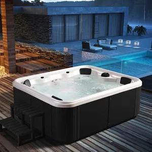 Jacuzzis açık spa satılık 6 kişi hot sıcak küvet ucuz aile akrilik lüks hidro masaj whirlpool küvet ile kapak