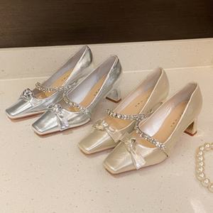 Tacones de Plataforma Color Piel para Mujer, Cómodos, con Suela Suave, Estilo Sexy y Elegante, Tacón de Aguja Alto, Punta Abierta, para Verano - Product Image 1