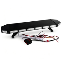 Feux de signalisation LED à 4 faces 28-76W, 25 modes stroboscopiques, boîtier en aluminium PC, multicolores, indice de protection IP65, montage magnétique, pour travaux d'ingénierie