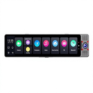 Drievoudige lens 4G Android 13 systeem 12-inch scherm 4+64GB groot geheugen Schermspiegeling CarPlay <span class=keywords><strong>GPS</strong></span> navigatie Achteruitrijcamera - Product Image 2