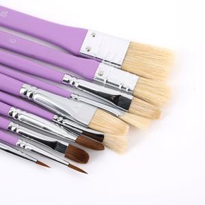 <span class=keywords><strong>Pinceau</strong></span> éventail en nylon à manche plat en bois LUOYA pour la peinture à l'huile et à l'acrylique - Product Image 5