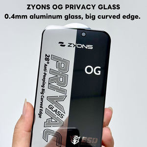 Protection d'écran en verre trempé 9H anti-espion et anti-statique OG ESD 28 degrés pour <span class=keywords><strong>iPhone</strong></span> 17 Air, 18 Pro Max, 16 - Product Image 4