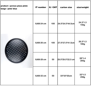<span class=keywords><strong>Plaque</strong></span> de cuisson en acier pour <span class=keywords><strong>pizza</strong></span> pleine grandeur, perforée, antiadhésive et isolée - Product Image 5
