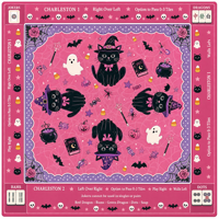 Tapete de Mahjong Rosa de Lujo Exclusivo 2026 Ecológico para Halloween, Superficie de Tela Lavable, Base de Goma Antideslizante para Juegos de Casino y Póker