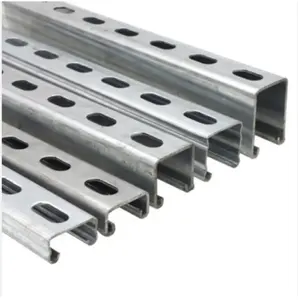 2m panjang 22*41 magnesium paduan aluminium galvanize unistrut baja bangunan strut