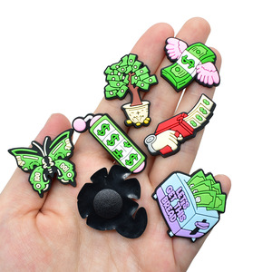 Personalisierte Weiche Gummi Unisex <span class=keywords><strong>Garten</strong></span>-Deko Handyhüllen-Anhänger DIY Neue Dollar-Clog-Schuh-Charms Accessoires - Product Image 4