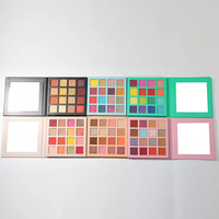 Palette d'ombres à paupières mates et scintillantes 16 couleurs, poêles rondes de 26mm et poêles carrées de 22mm, sans nom de marque, sans logo