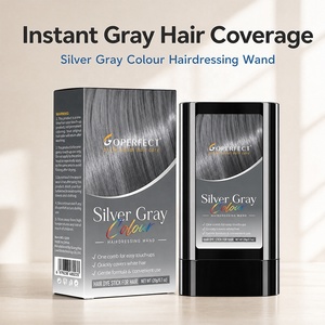 Crème colorante semi-<span class=keywords><strong>permanente</strong></span> OEM sans ammoniaque ni peroxyde, couleur gris argenté tendance, avec peigne, application facile, pour hommes et femmes - Product Image 4