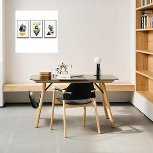 JP Silla de comedor nórdica de madera maciza Silla <span class=keywords><strong>Wishbone</strong></span> <span class=keywords><strong>Sillas</strong></span> Cuero Vintage Nordicas - Product Image 5