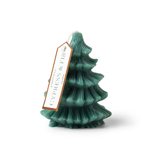 Candela Natalizia Profumata a Forma di Albero, Cipresso e Abete, 4 Oz Paddywax - Product Image 1