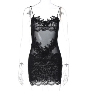 FS11308A Boutique <strong>Clothes</strong> <strong>Women</strong> Sexy <strong>See</strong> <strong>Through</strong> Mesh Lace Dress - Product Image 6
