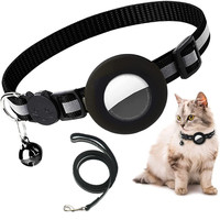 Collier et laisse pour animaux de compagnie très vendus avec support AirTag, collier en nylon réfléchissant avec support AirTag en silicone, clochette incluse