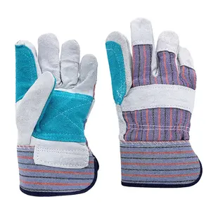 Leather Work Gloves, Labor Protection Hand Safety Gloves for Industrial Work, Garden, Construction, Mechanics