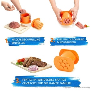 Appareil à hot-dogs créatif et simple de style explosion <span class=keywords><strong>2026</strong></span>, presse à viande, boules de pâtes, prototypage rapide, gadgets de cuisine DIY - Product Image 3