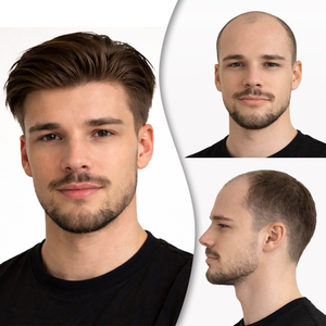 Vente en gros de toupets <span class=keywords><strong>pour</strong></span> hommes en <span class=keywords><strong>cheveux</strong></span> naturels, colorés et coiffés, avec différentes options de base, toupets bouclés crépus et ondulés <span class=keywords><strong>pour</strong></span> hommes chauves - Product Image 1