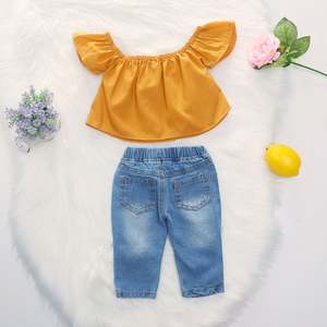 Vente en gros de vêtements pour enfants, nouveaux modèles, ensembles de vêtements, t-shirts pour femmes et jeans en denim pour enfants - Product Image 2