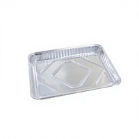 Barquette rectangulaire jetable en pulpe moulée avec couvercle en plastique et feuille d'aluminium, 32x20x3cm, pour four, plat de service alimentaire, 1800ml, récipient alimentaire