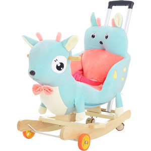 Güzel özelleştirilmiş peluş kurt sallanan hayvan at pp pamuk ile doldurulmuş bebek yürüteci oyuncak - Product Image 5