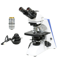Computer Type Trinocular Upright Digital Microscope with Polarizing Darkfield High Definition Dual Lights