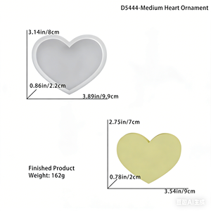 Stampo in Silicone per Ornamenti a Cuore Piccoli, Medi e Grandi in Resina Epossidica, Decorazione da Scrivania per Casa - Product Image 6