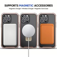 Armure de luxe Design Defender 360 support de bague de couverture complète matériau TPU PC pour iPhone 15 Pro Max étui avec chargeur sans fil